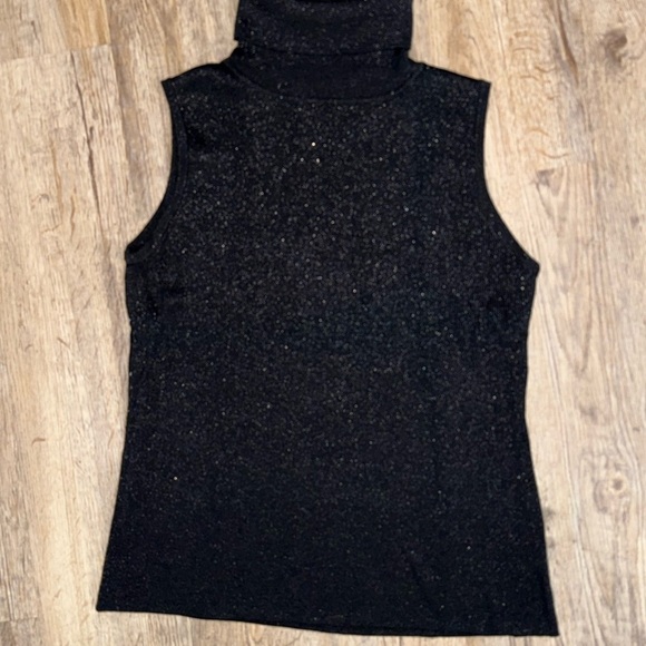 Joseph A. • Silk Metallic Sleeveless Turtleneck - Picture 5 of 11